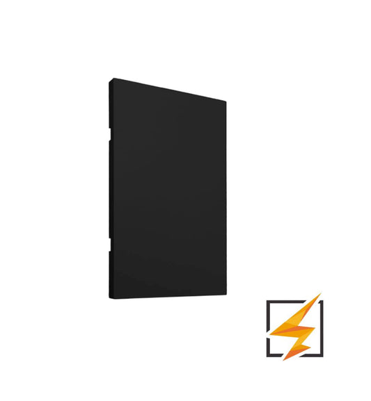 PLACA LUXURY DE TAPA CIEGA COLOR NEGRO APL-612