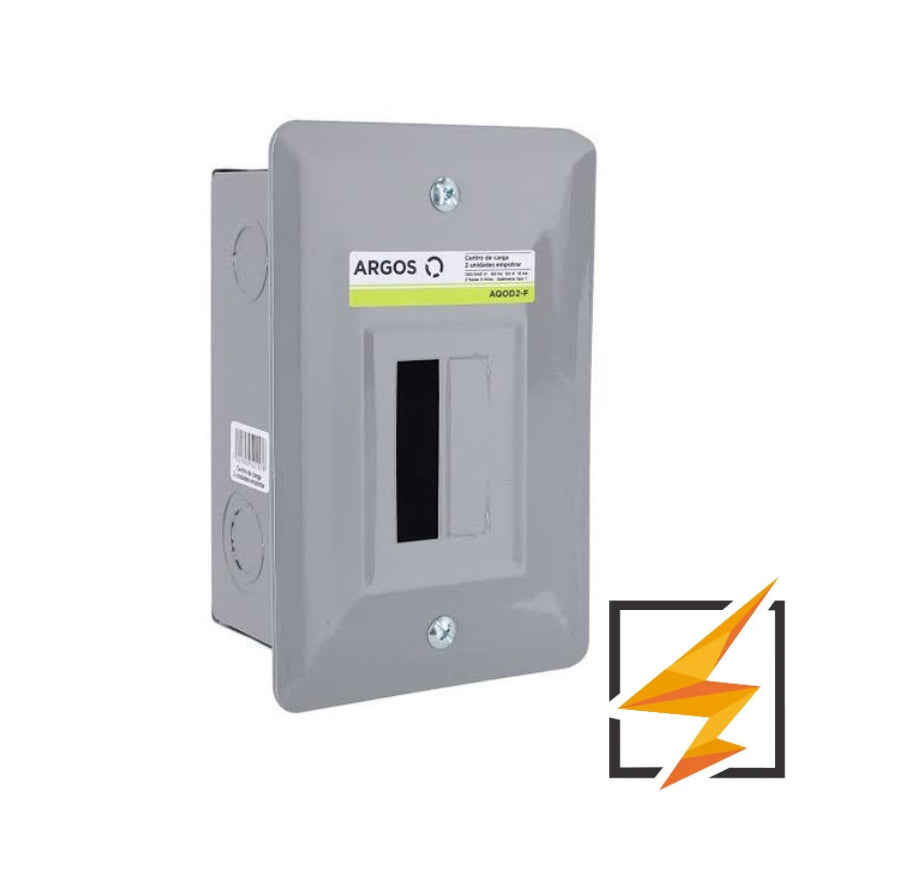 CENTRO DE CARGA 2 POLOS 50 A. AQOD2-S EMPOTRAR MARCA ARGOS