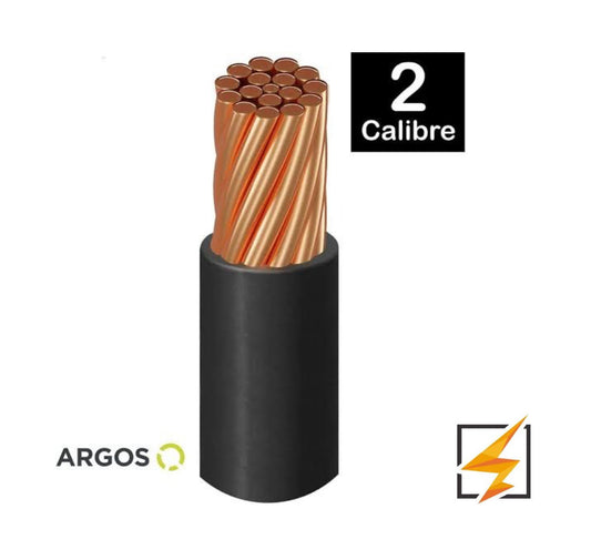 CABLE THW-LS CALIBRE 2 MARCA ARGOS NEGRO