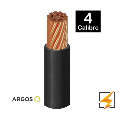 CABLE THW-LS CALIBRE 4 MARCA ARGOS NEGRO