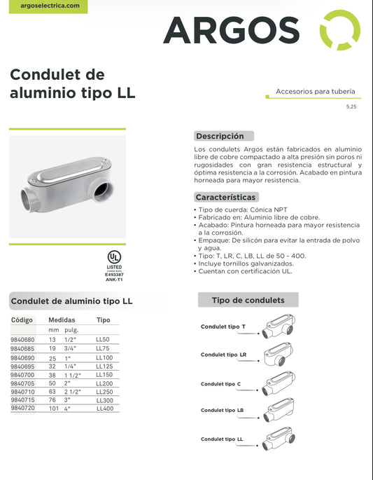 CONDULET SERIE 3 TIPO LL