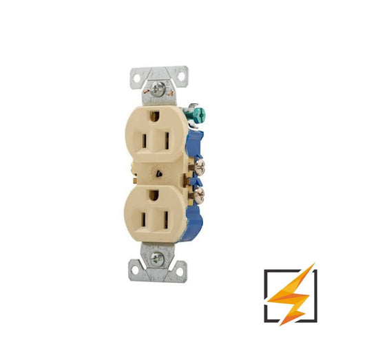 CONTACTO DUPLEX 2P 3H ATERRIZADO NEMA 5-15R 15A 125V MARFIL M5250M