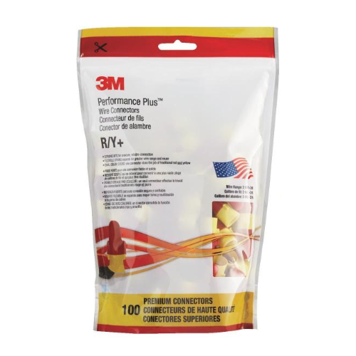 CONECTOR DE RESORTE ROJO AMARILLO 3M (PAQUETE CON 100 PZ)