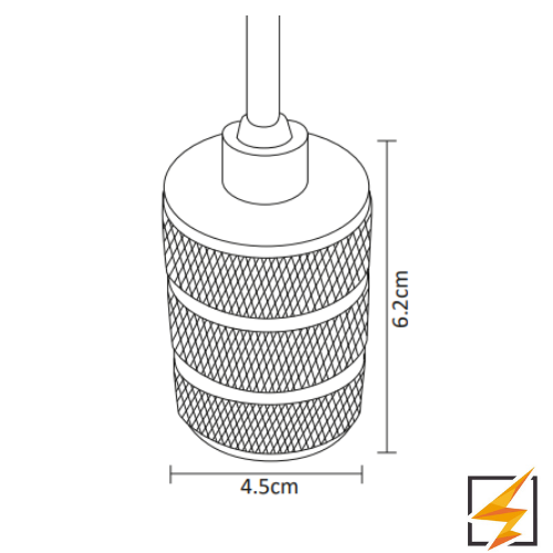 COLGANTE CILINDRO COLOR NEGRO PULIDO ADE-605