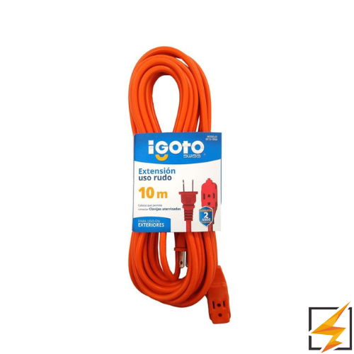 EXTENSION USO RUDO NARANJA 10MTS MARCA IGOTO ECONOMICA