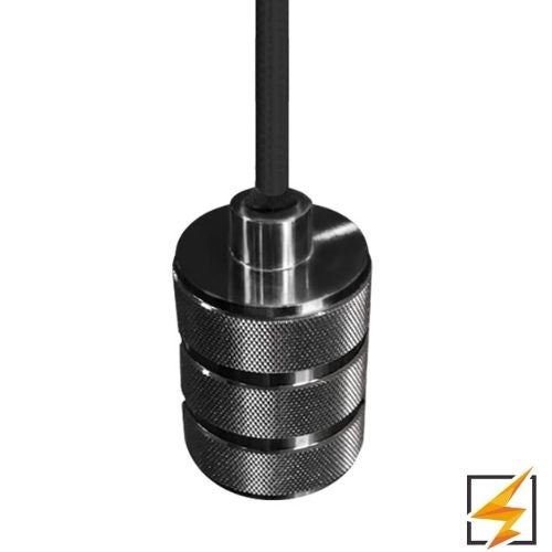Colgante Cilindro Color Negro Pulido ADE-605