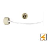 Conector Base GU10 Cerámica con cable (2Pzas)