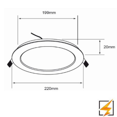 Luminaria Interior Empotrable Plafon Led 18W 100-240V 65K Bucaramanga VIII