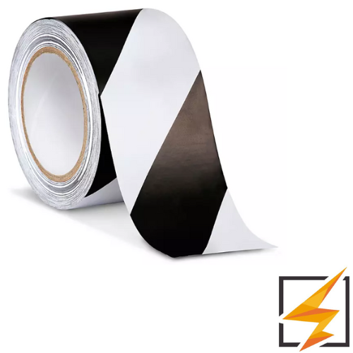 CINTA MARCAJE DE AREAS AD BLANCO/NEGRO 2 MARCA TUK