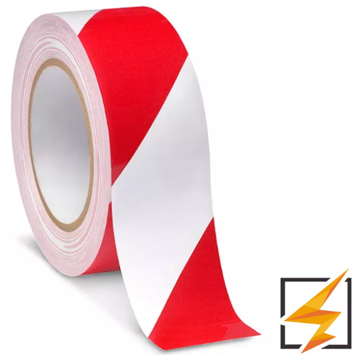Cinta delimitadora Rojo Blanco 2"