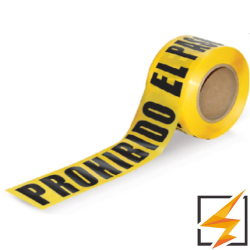 CINTA PROHIBIDO EL PASO 3x300 METROS AKSI AMARILLO