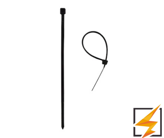 CINCHO SUJETACABLE 4.8x400MM  NYLON NEGRO