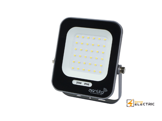 Reflector led SMD cuadrado slim IP66 Blanco Calido 20W 110LM