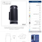 LUMINARIA PARED CILINDRO ALUMINIO NEGRA DOBLE ARO EXTERIOR BASES GU10 ADE-006