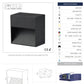 Luminaria LED Cortesía Cuadrada Negra Exterior Blanco Frío ADE-401
