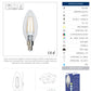 LÁMPARA LED VELA E12 4W BLANCO CÁLIDO