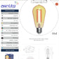 LAMPARA LED BULBO DE FILAMENTO E26 4W ST64 AMBAR ALA-022