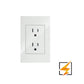 PLACA CONTACTO DOBLE 90-277VCA PC CORTE RECTO 75X118MM APL-204