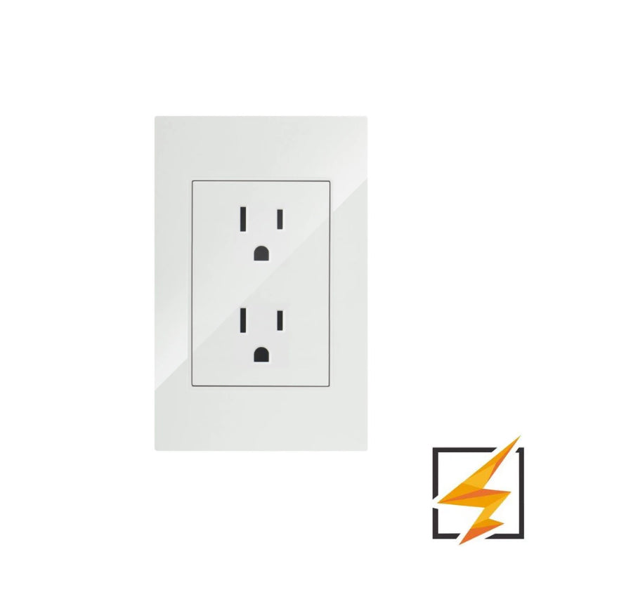 PLACA CONTACTO DOBLE 90-277VCA PC CORTE RECTO 75X118MM APL-204