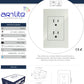 PLACA CONTACTO DOBLE 90-277VCA PC CORTE RECTO 75X118MM APL-204