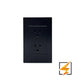 PLACA NEGRA CON CONTACTO DOBLE APL-304