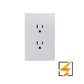 PLACA LUXURY CON CONTACTO DOBLE COLOR BLANCO APL-704