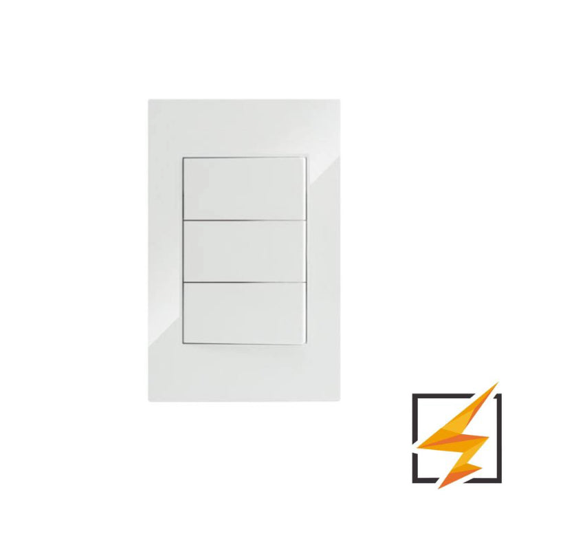 PLACA CON 3 INTERRUPTORES DE 3 VÍAS APL-203