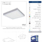 PÁNEL LED CUADRADO SOBREPONER BLANCO FRÍO ADO-017