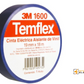 Cinta aislante eléctrica TEMFLEX 3M 1600 Negra 19x18MM
