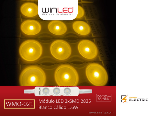 MÓDULO LED 3xSMD2835 BLANCO CÁLIDO WMO-021