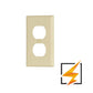 PLACA PARA RECEPTACULO DUPLEX NYLON MARFIL 5132V