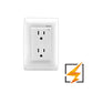 PLACA 3 MÓDULOS CON RECEPTACULO DÚPLEX BLANCO 100-6288WP