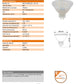 LAMPARA LED MR16 3W 6500k TECNOLITE f/3W/65 MR16-SMDLED