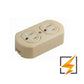CONTACTO DUPLEX ATERRIZADO MARFIL 2 POLOS MAS TIERRA WD0198