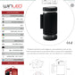 LUMINARIA PARED CILINDRO POLICARBONATO NEGRO DOBLE ARO 2XGU10 EXTERIOR IP44 WINLED WDE-013