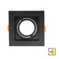 EMPOTRABLE DIRIGIBLE CUADRADO PARA SPOT SENCILLO BASE GU10 POLICARBONATO COLOR NEGRO MÁX. 50W INTERIOR IP20 WINLED WDE-102