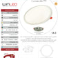 PÁNEL LED REDONDO EMPOTRABLE 20W AJUSTABLE BLANCO CÁLIDO WINLED WDO-011