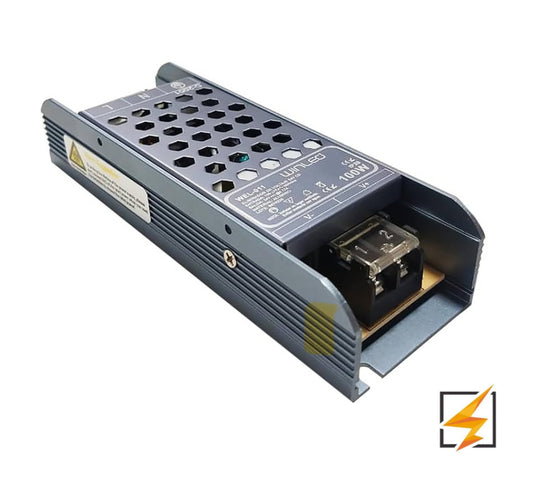 FUENTE DE PODER SLIM ALUM 90-260VCA A CD24V 100W INTERIOR WEL-011