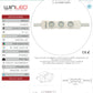 MODULO 3 LEDS SMD2835 1.6W BLANCO FRIO WINLED WMO-020