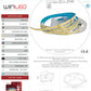 TIRA 1,600 LEDS CONTINUO COB 5M 55W 12VCD INTERIOR IP20 BLANCO FRÍO 6500K WINLED WTI-018
