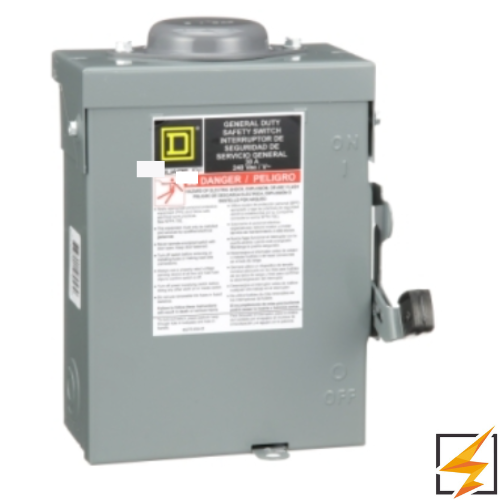 Interruptor Seguridad Industrial 3R 2 POLOS 30A D221NRB