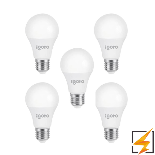 Paquete de 5 Focos Led IGOTO 9W Luz Fría
